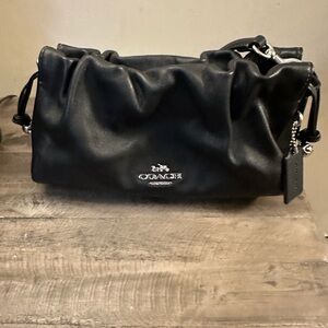 Coach Faye Cv 529 Black Leather Shoulder Bag